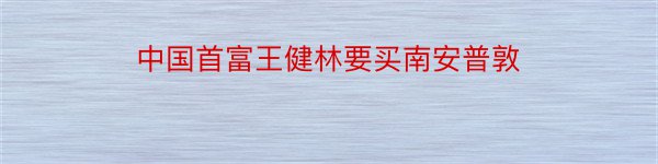 中国首富王健林要买南安普敦