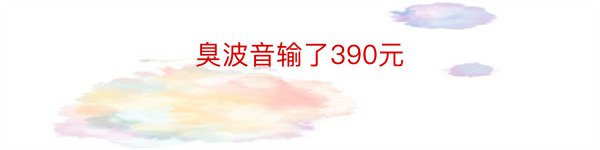 臭波音输了390元