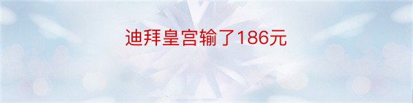 迪拜皇宫输了186元